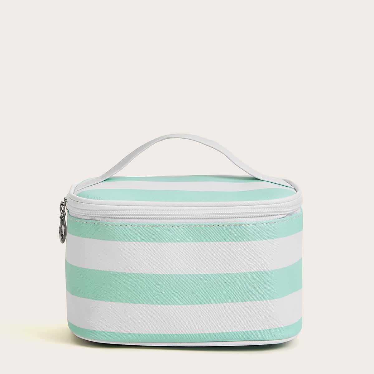 

Striped Pattern Makeup Bag, Multicolor