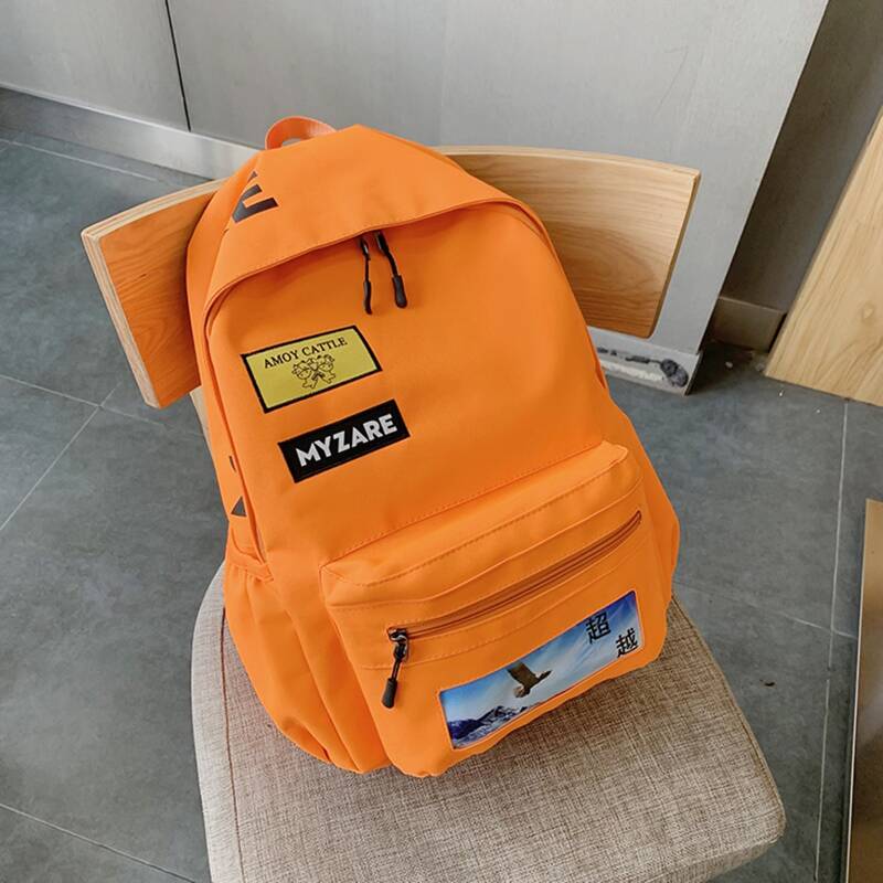 

Neon Orange Pocket Backpack