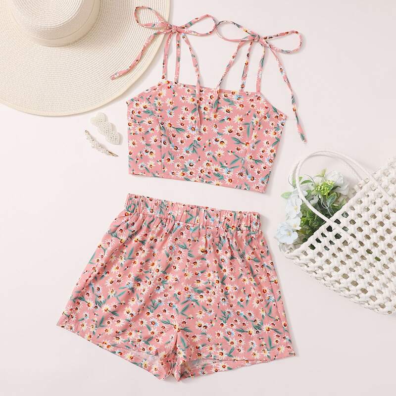 

Ditsy Floral Cami & Shorts, Pink