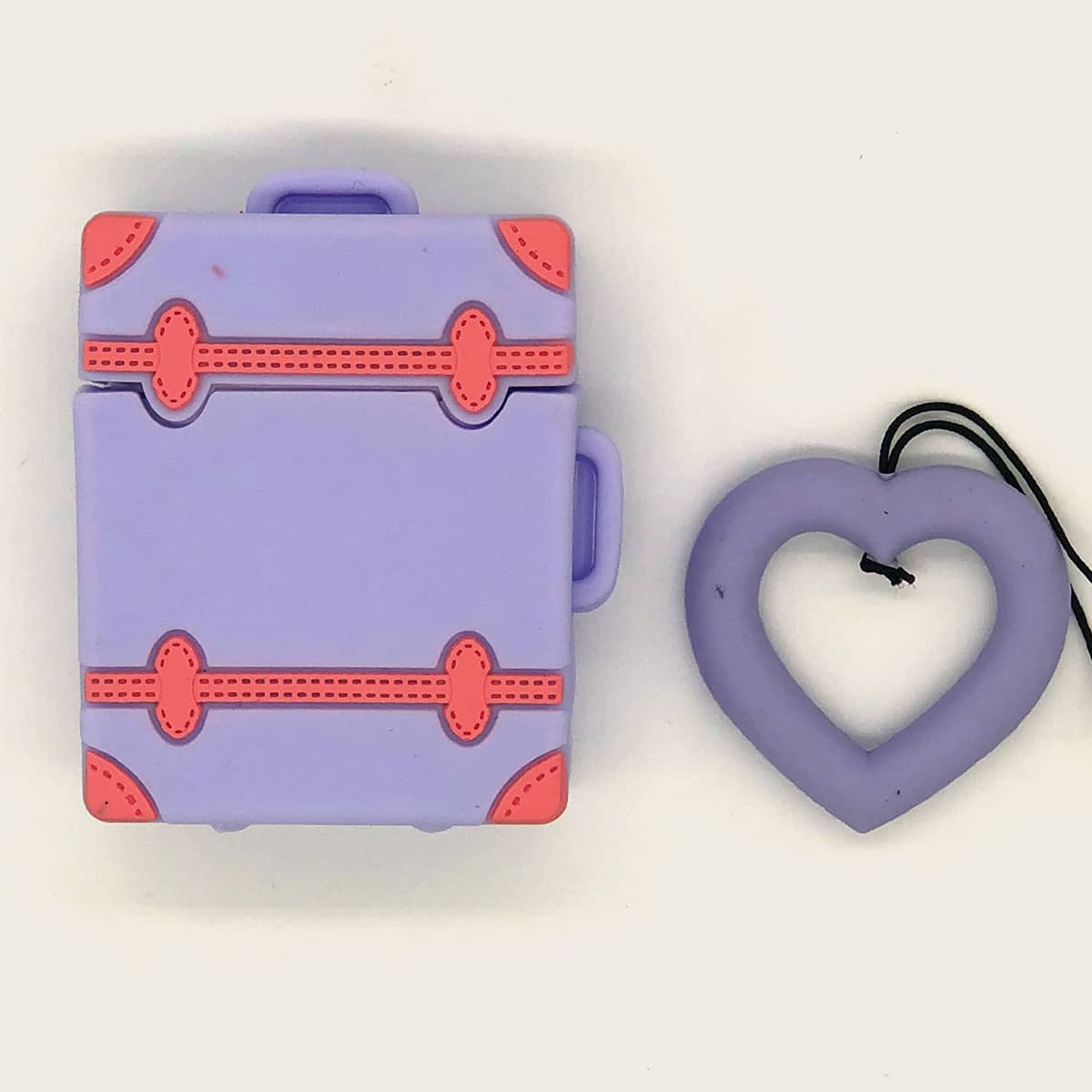 

1pc Creative AirPods Case With Finger Ring Strap, Purple