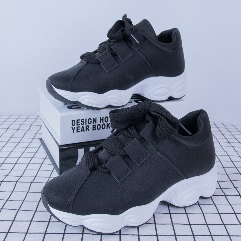 

Lace-up Chunky Sneakers, Black