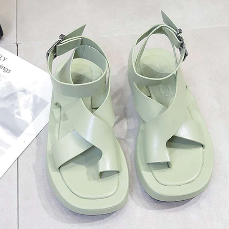

Toe Post Midform Sandals, Green
