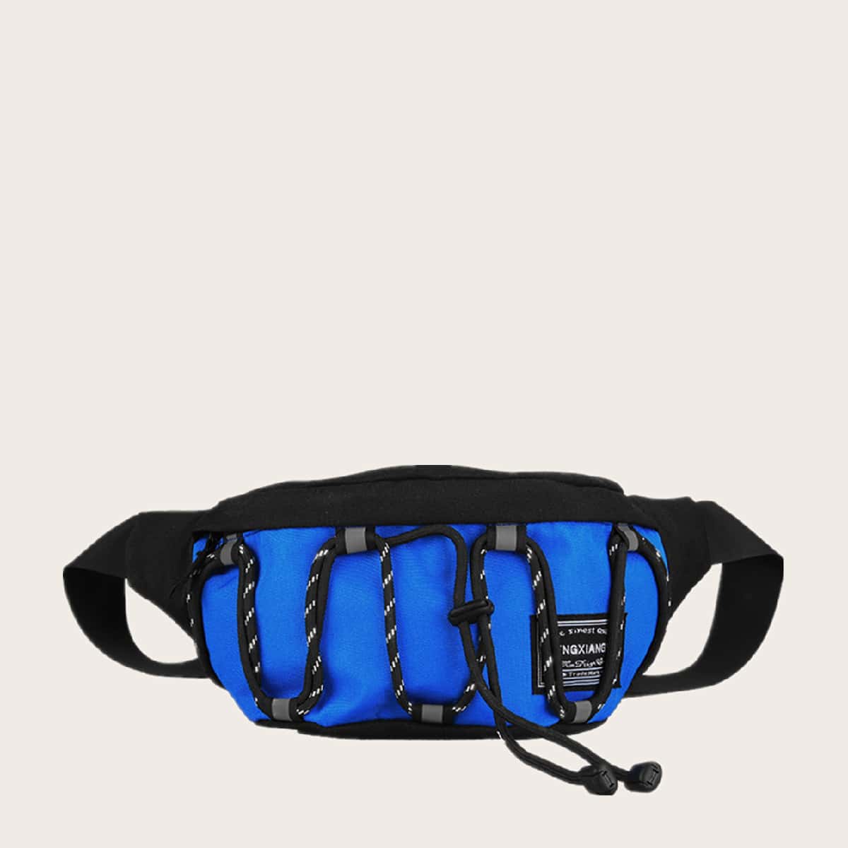 

Guys Drawstring Decor Fanny Pack, Blue