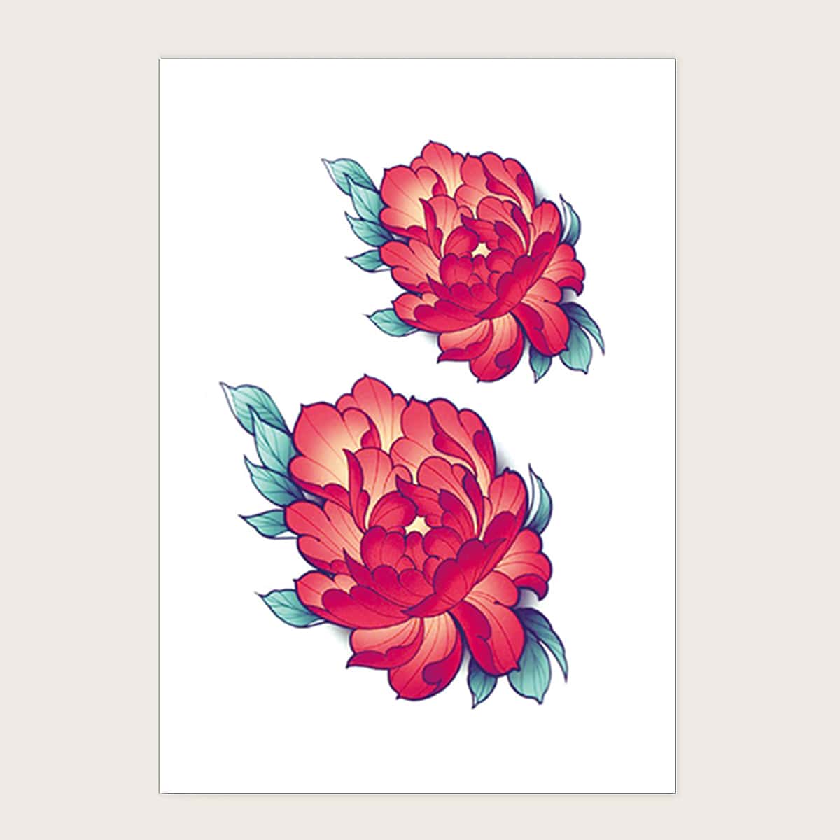 

Flower Pattern Tattoo Sticker, Multicolor