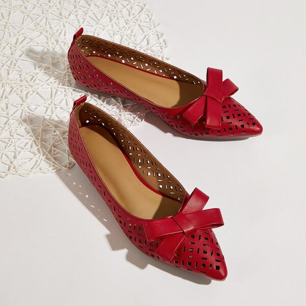 

Bow Decor Laser Cut Out Flats, Red