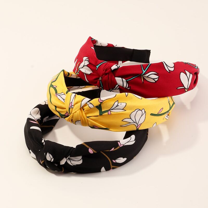 

3pcs Floral Pattern Hair Hoop, Multicolor
