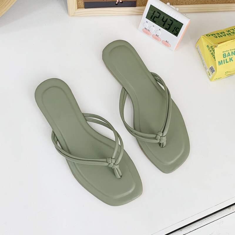 

Knot Flip Flops, Green