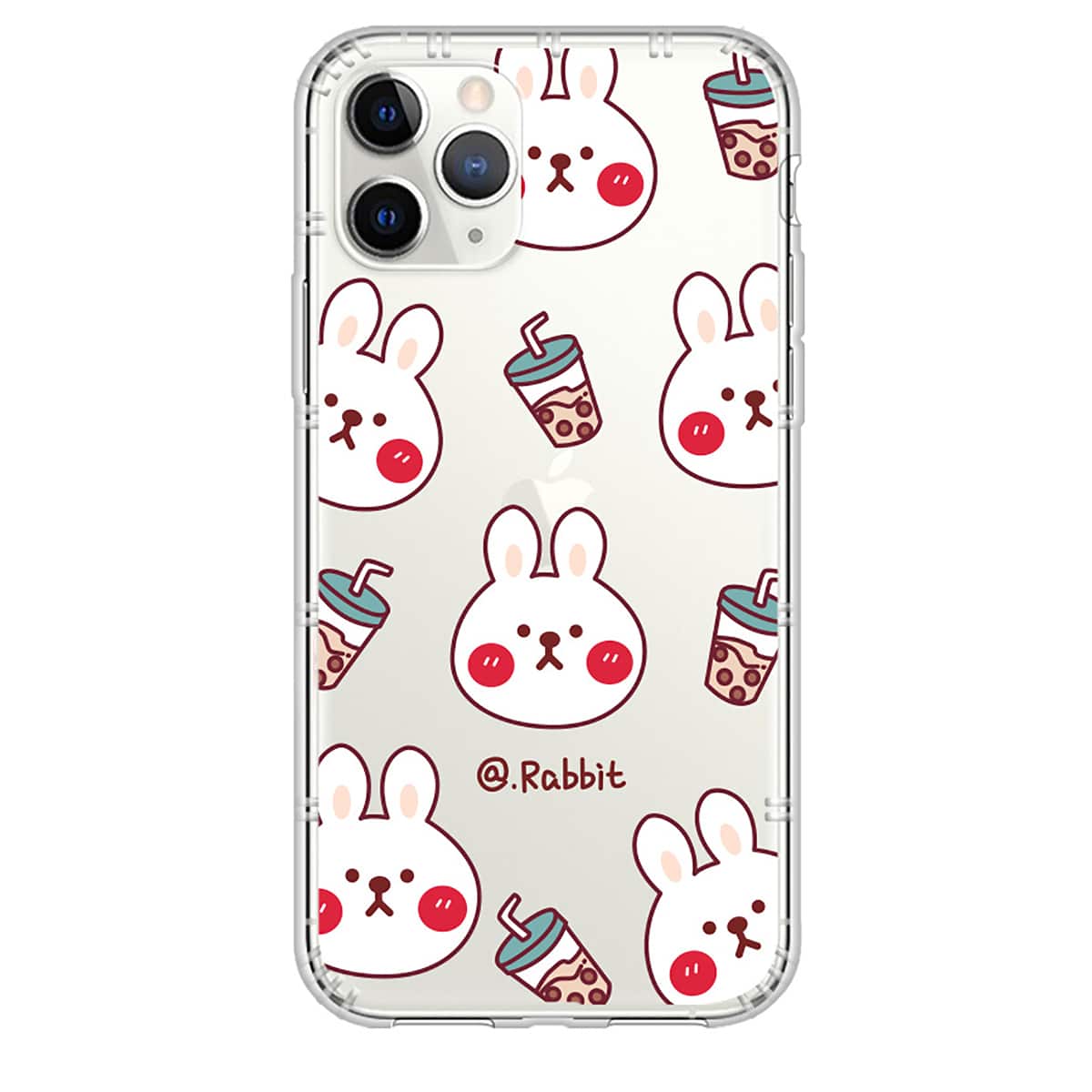 

1pc Cartoon Graphic Print iPhone Case, White