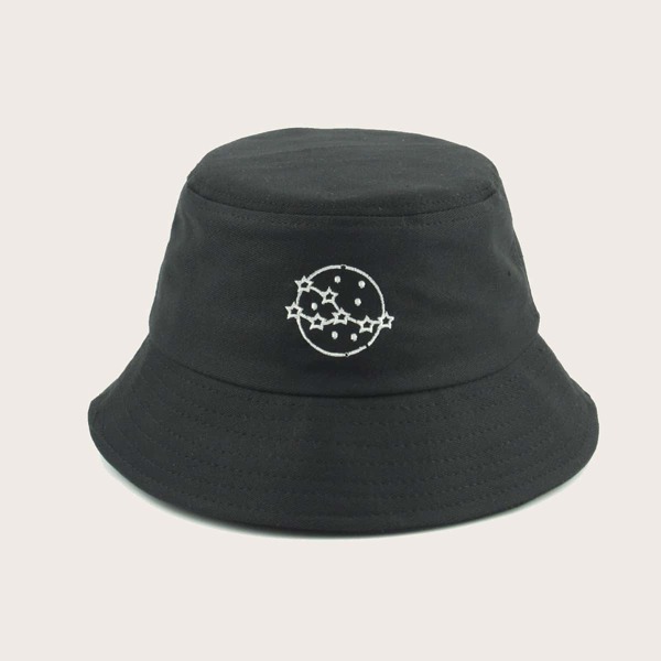 

Men Embroidered Bucket Hat, Black