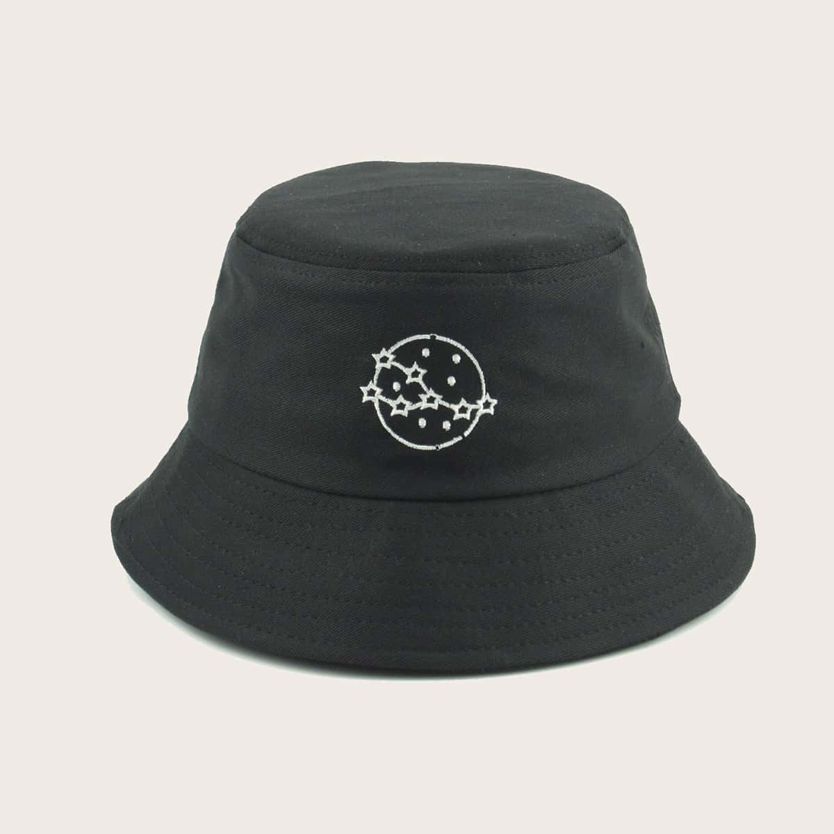 

Guys Embroidered Bucket Hat, Black
