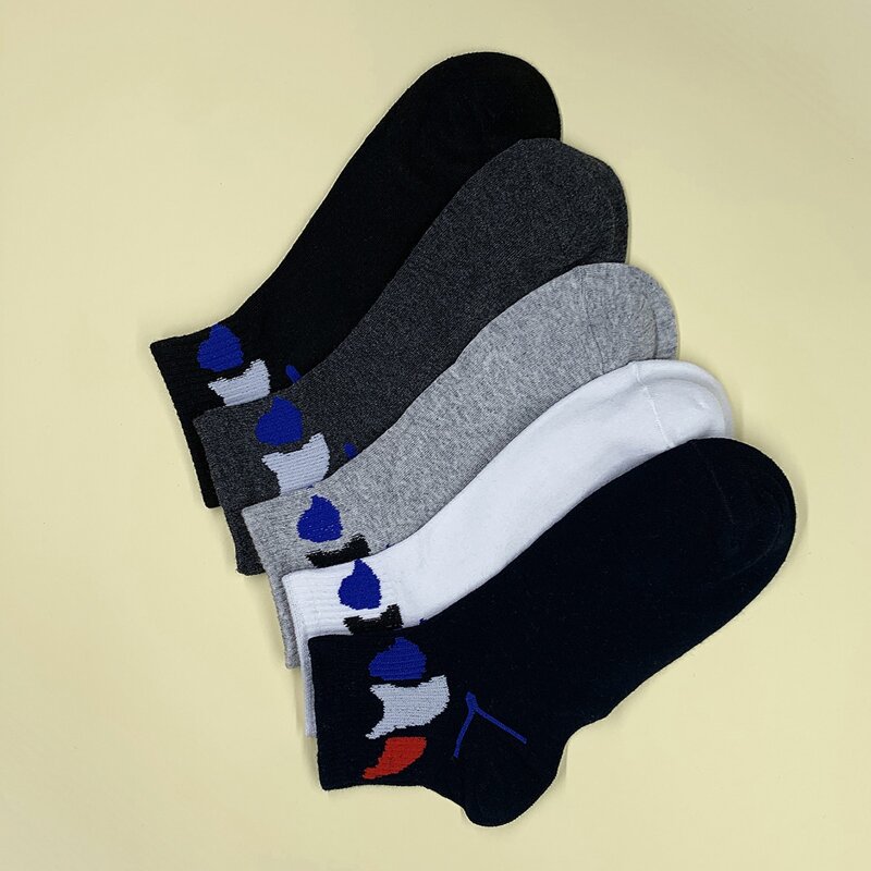 

5pairs Guys Color Block Socks, Multicolor