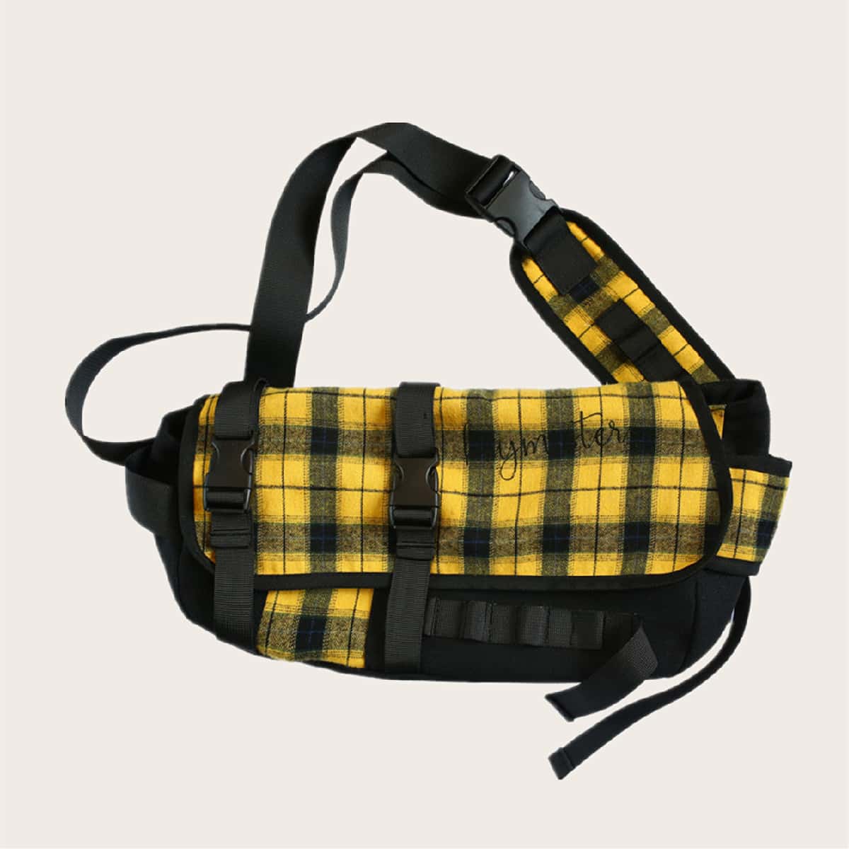 

Tartan Bucket Crossbody Bag, Yellow