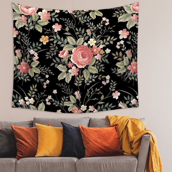 

Rose Print Tapestry, Multicolor