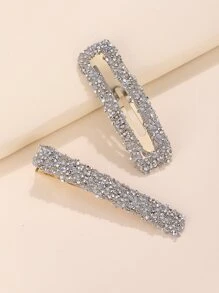 Bộ 2 Kẹp Tóc Vuông Royal, Bao Gồm Một Kẹp Chữ, Thích Hợp Cho Phụ Nữ Đeo Hàng Ngày, Làm Quà Tặng Cho Mẹ, Bạn Bè, Thầy Cô, Ngày Lễ - Bạc - Xem 1