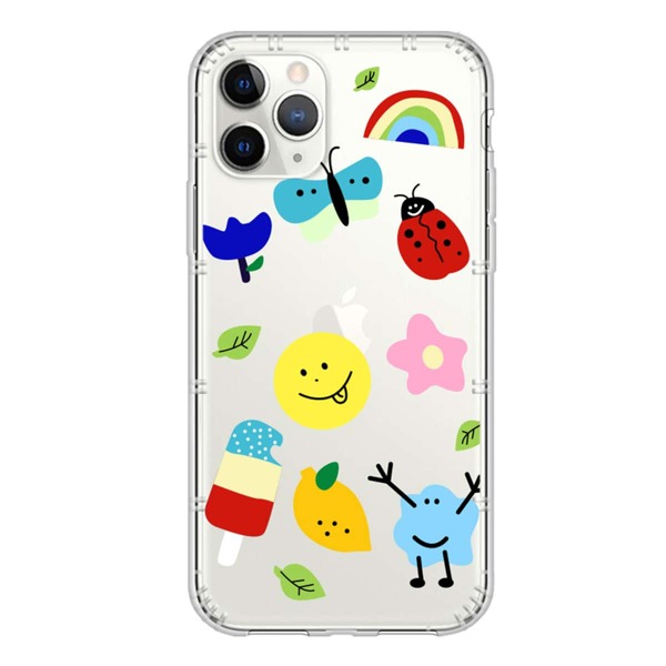 

Прозрачный чехол для iPhone с мультяшным узором 1шт, Многоцветный