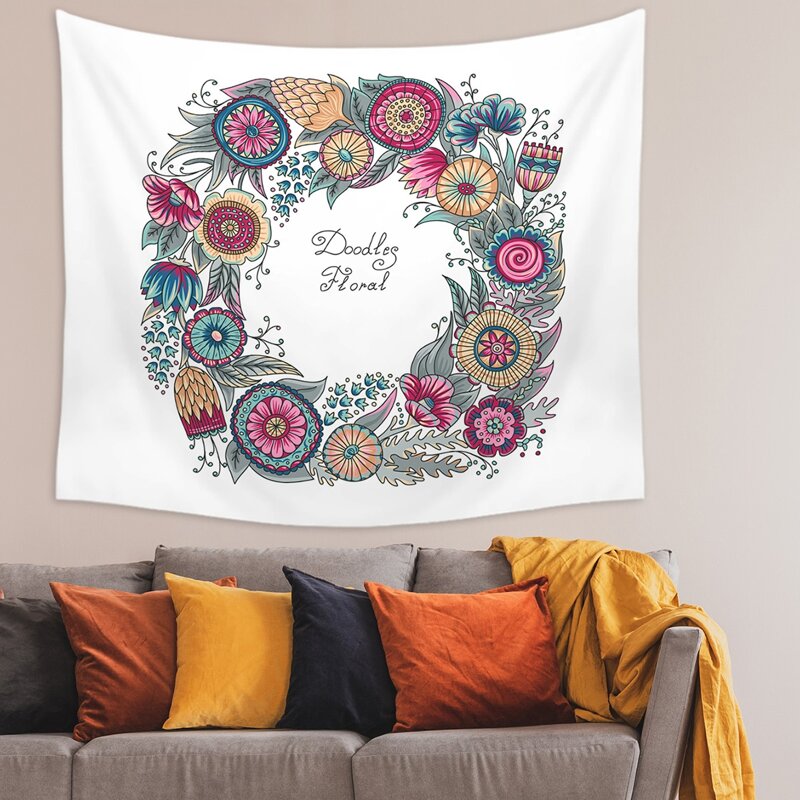 

Flower Print Tapestry, Multicolor
