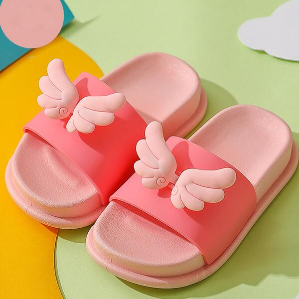 

Toddler Girls Wing Decor Slides, Pink