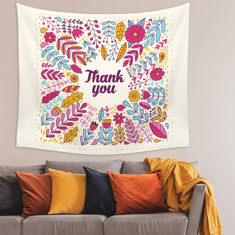

Flower Print Tapestry, Multicolor