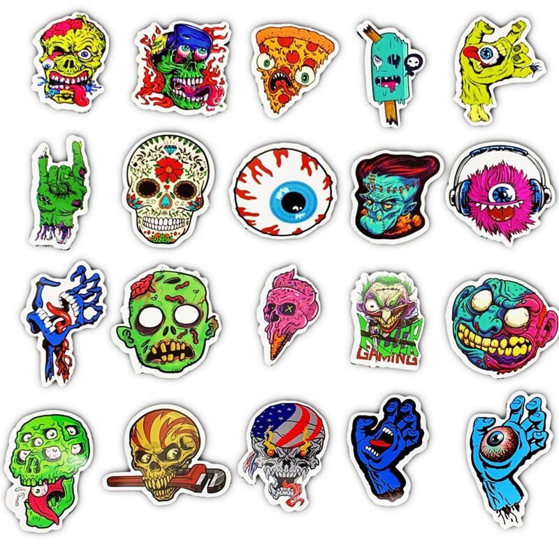 

50pcs Cartoon Skeleton Sticker, Multicolor