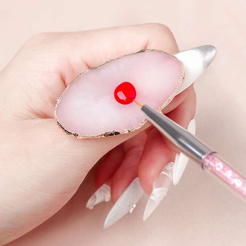 

1pc Nail Art Ring Palette, Pink