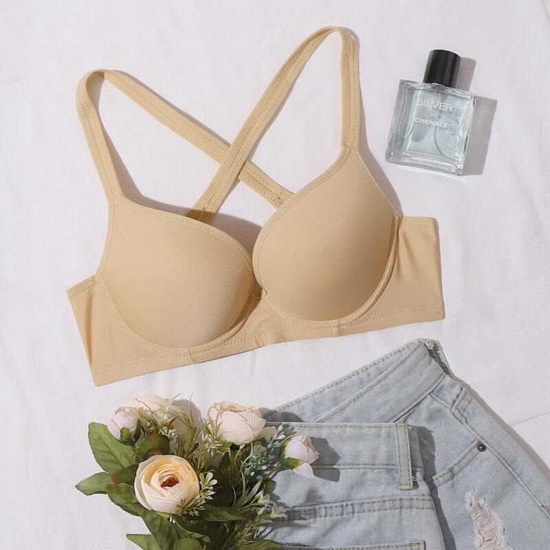 

Cross Back Bra, Apricot