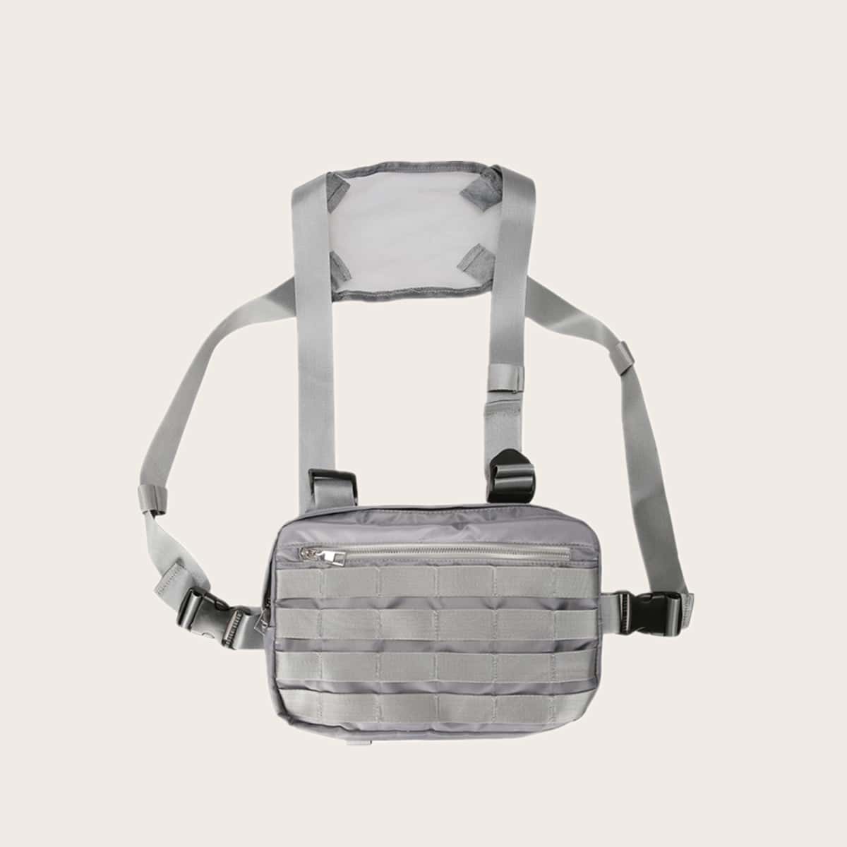 

Guys Minimalist Chest Bag, Grey