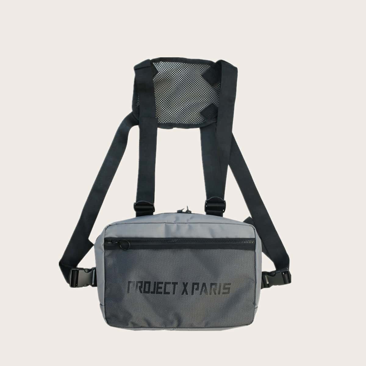 

Guys Letter Graphic Chest Bag, Dark grey