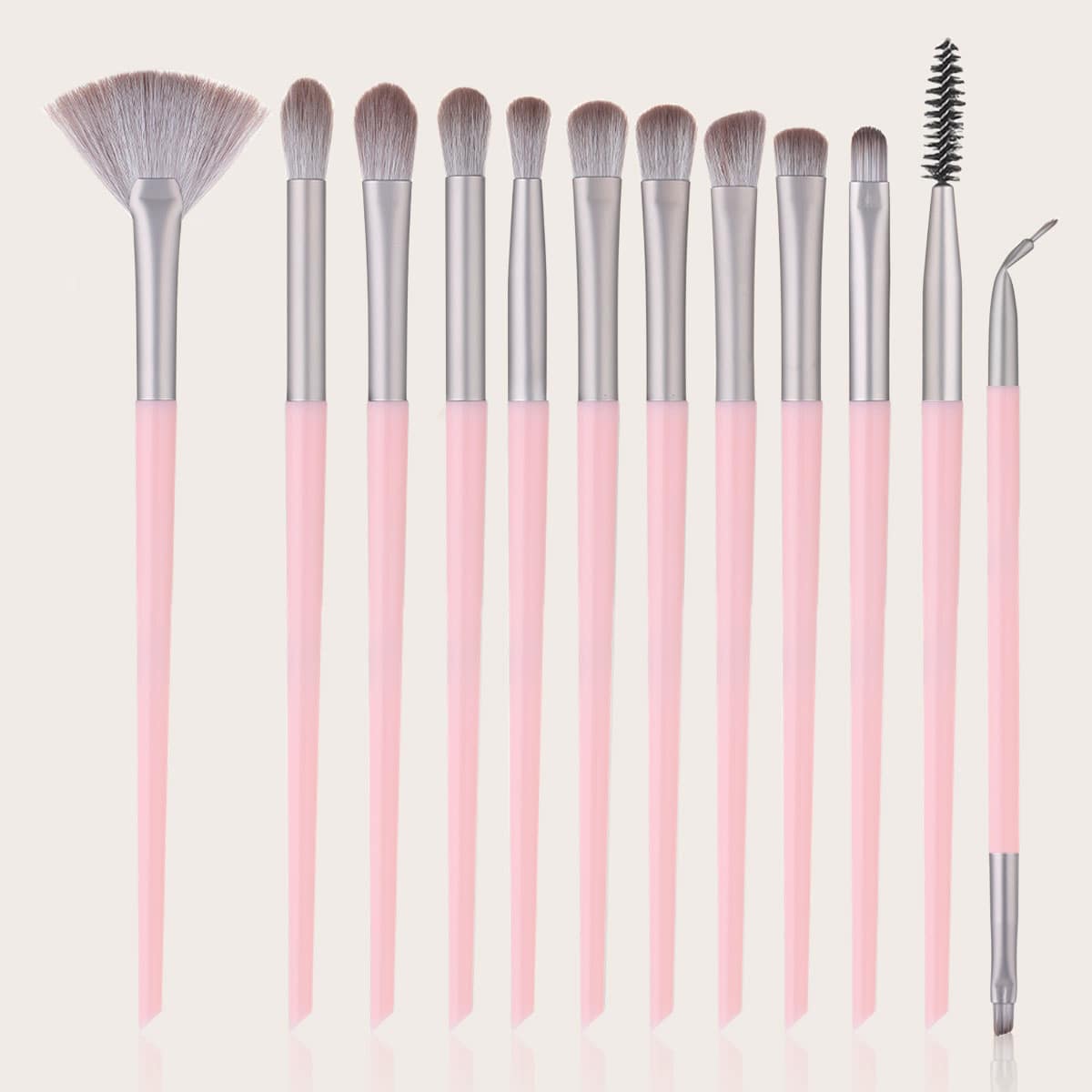 

12pcs Eye Soft Makeup Brush Set, Pink