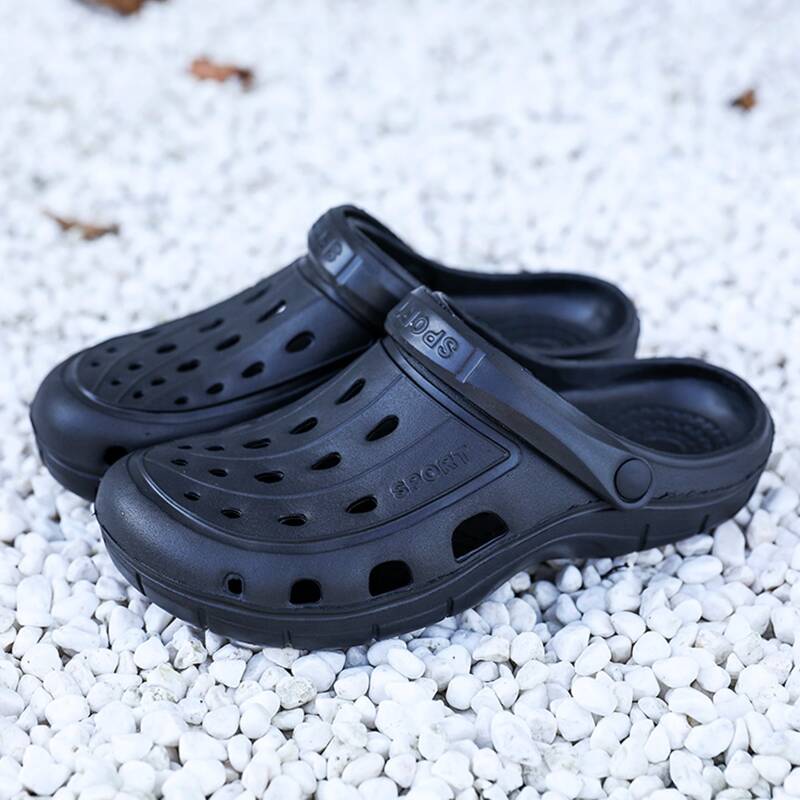 

Guys Hollow Out Two Way Wear Sandals, Black