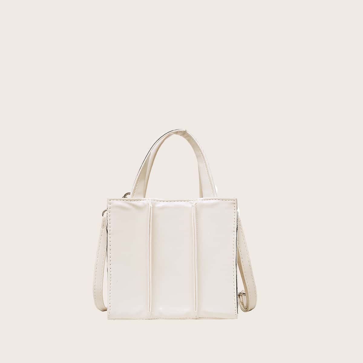 

Minimalist Satchel Bag, White