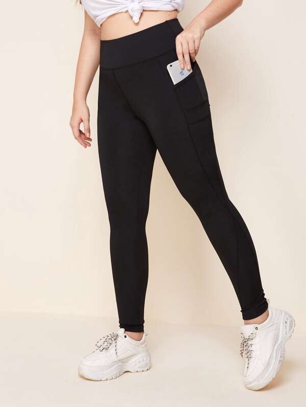 plus size leggings with phone pocket