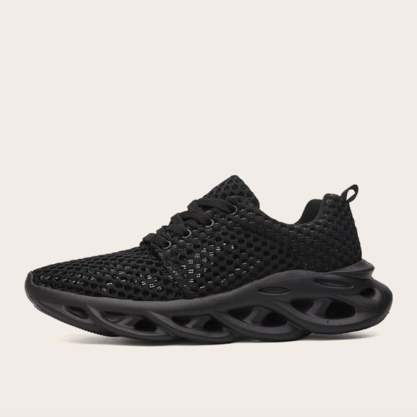 

Men Lace--up Front Low Top Sneakers, Black