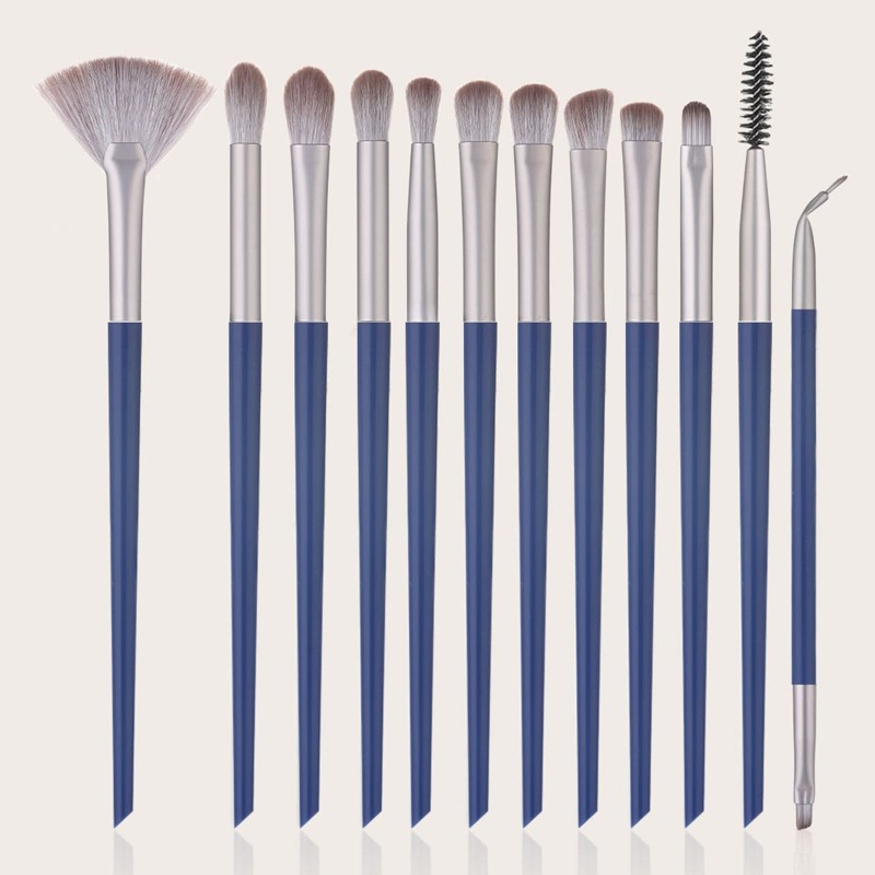 

12pcs Eye Soft Makeup Brush Set, Blue