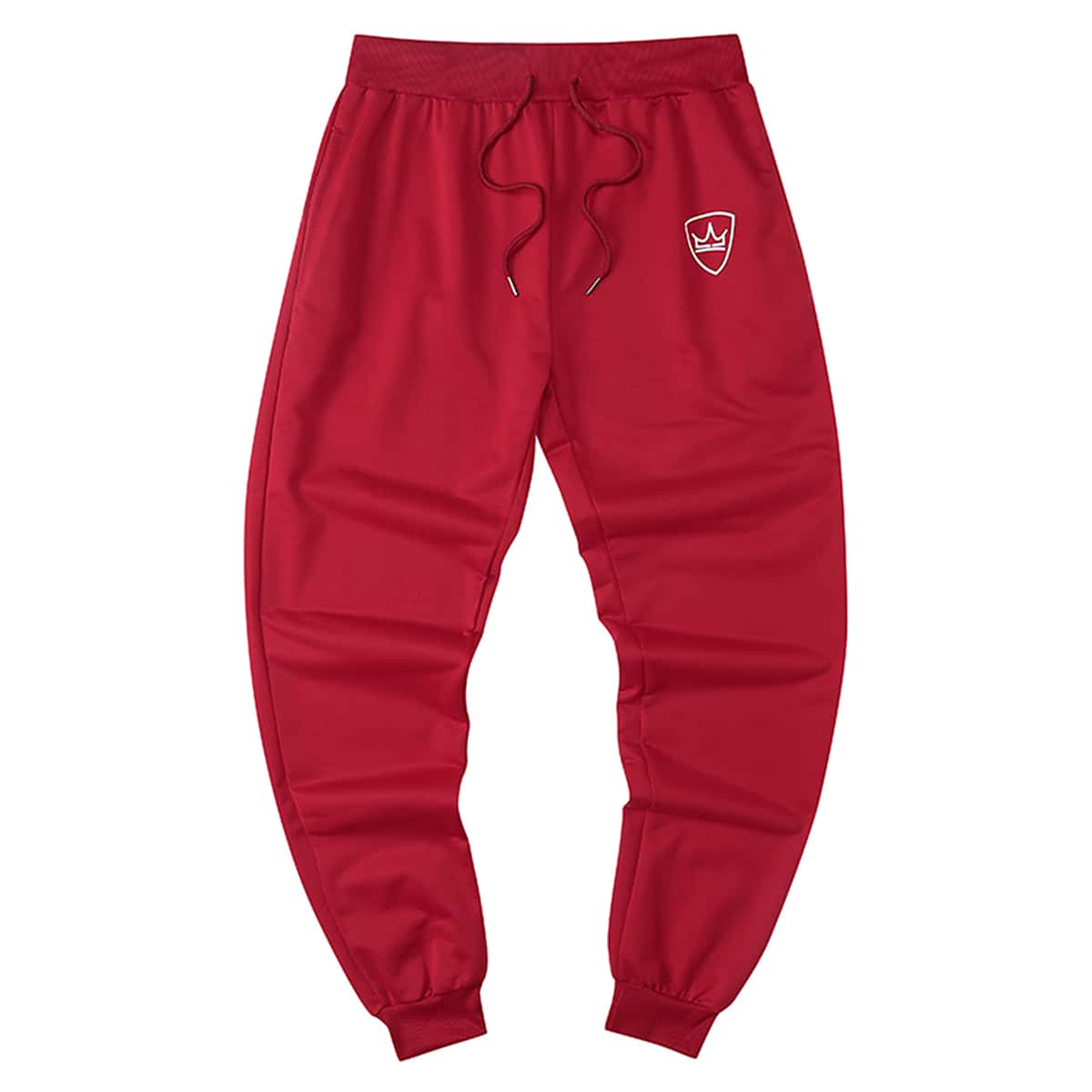 

Guys Drawstring Waist Graphic Sweatpants, Rose red