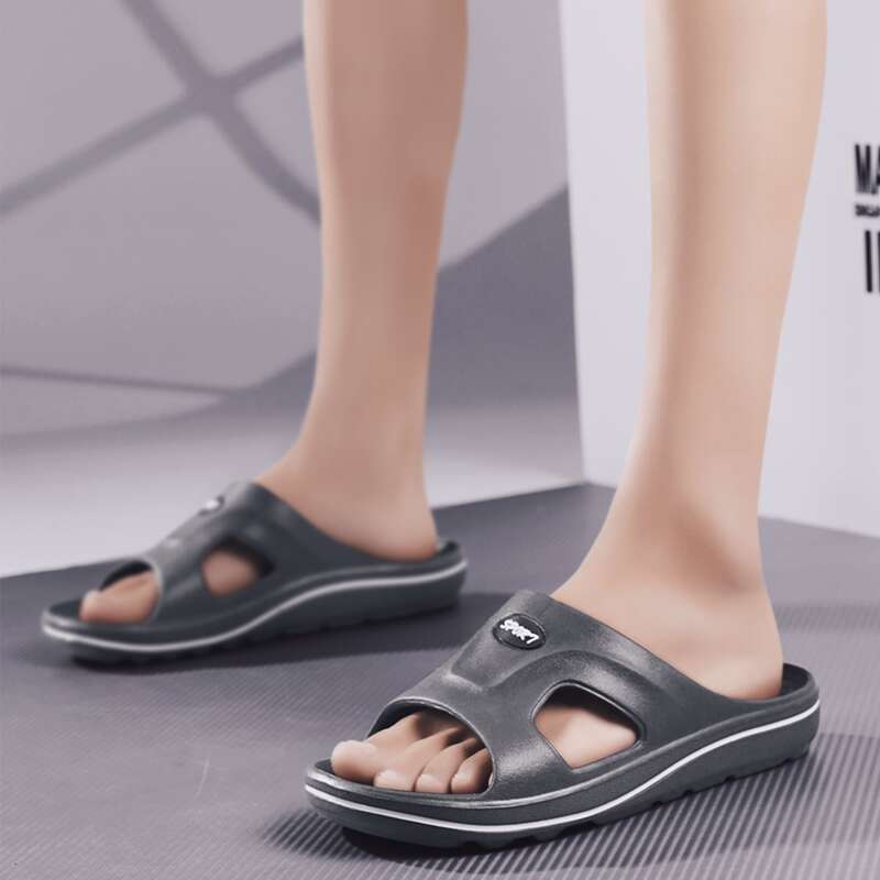 

Guys Cut Out Non-slip Slides, Grey