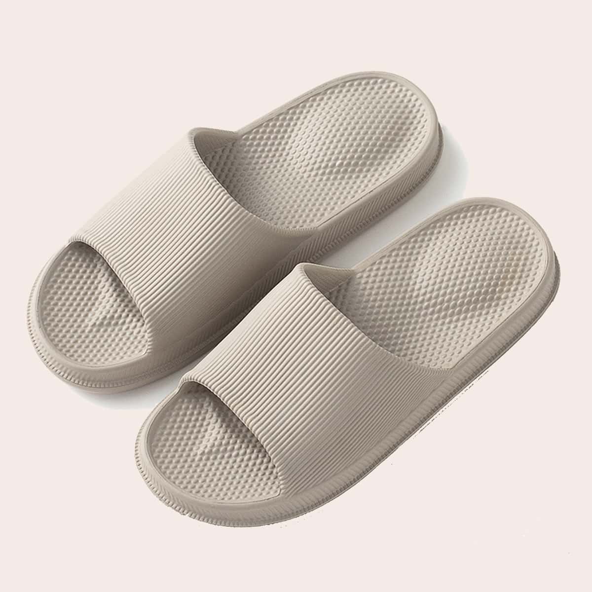 

Guys Open Toe Wide Fit Slides, Grey