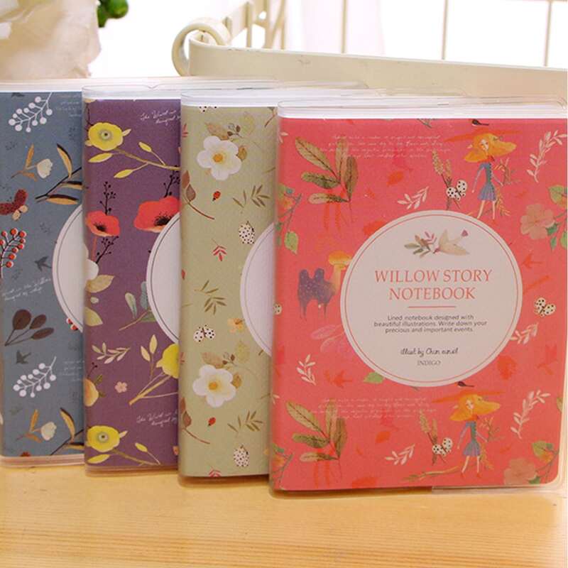 

1pack Flower Print Cover Notebook, Multicolor