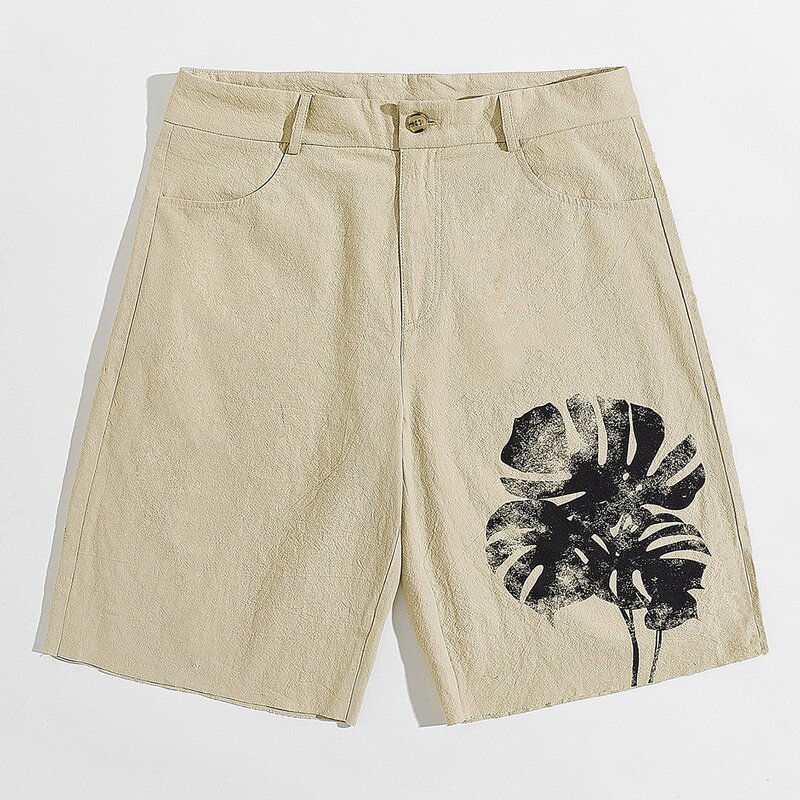 

Guys Tropical Print Shorts, Beige
