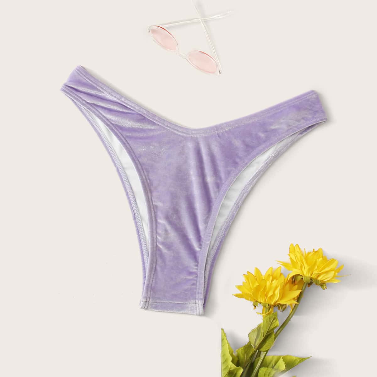 

Velvet Bikini Panty, Lilac purple