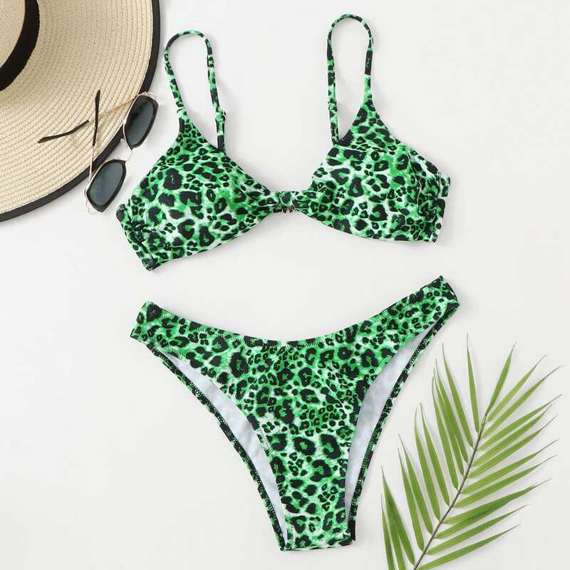 

Leopard Bikini Swimsuit, Green