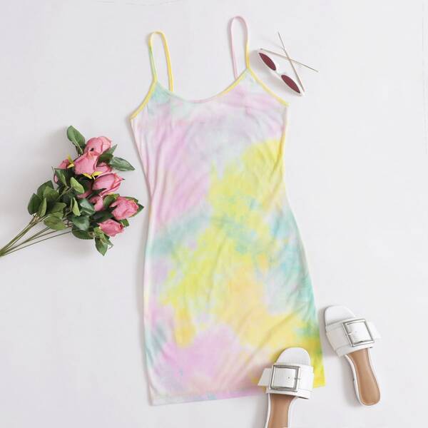 

Tie Dye Slip Dress, Multicolor