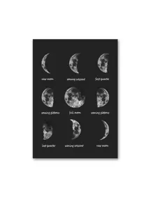 Moon Wall Art Print Without Frame - Multicolor - View 2