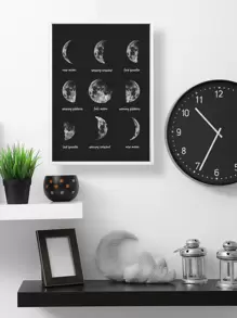 Moon Wall Art Print Without Frame - Multicolor - View 5