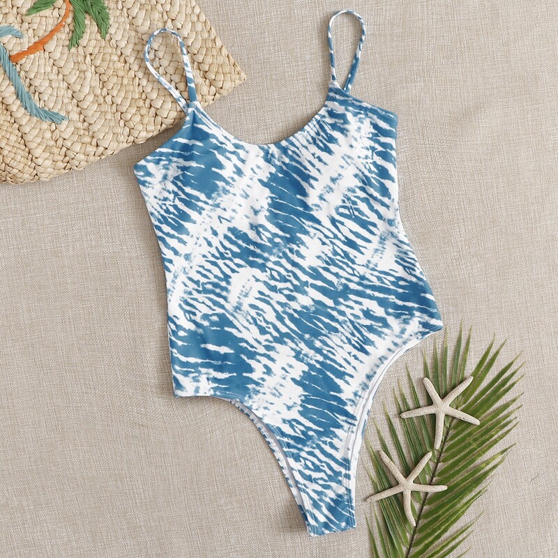 

Tie Dye One Piece Swimsuit, Green