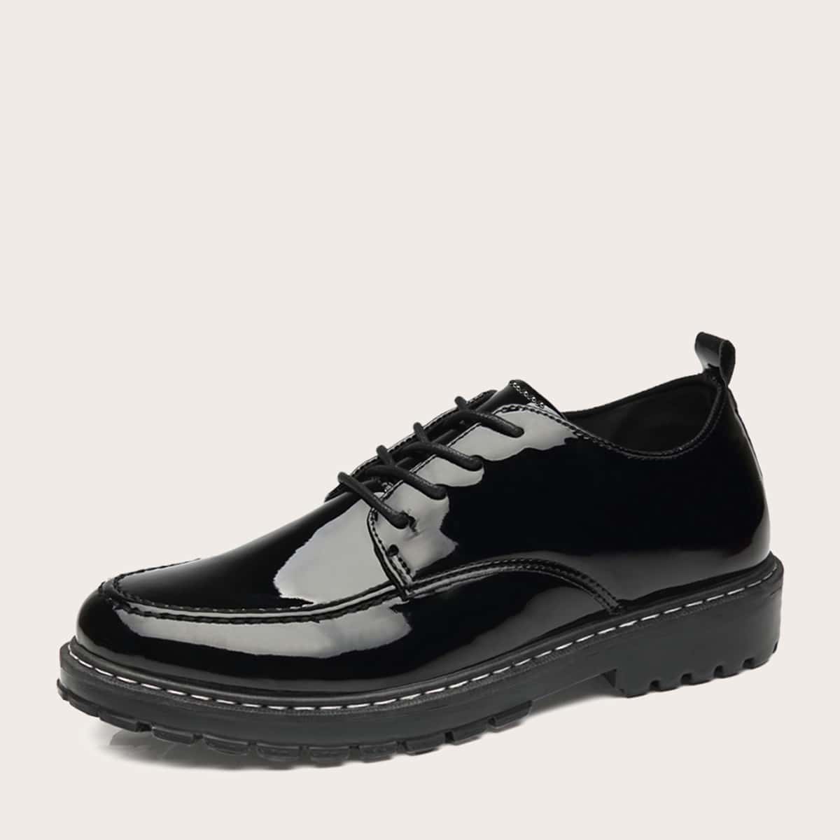 

Guys Lace-up Front Patent Dress Shoes, Black