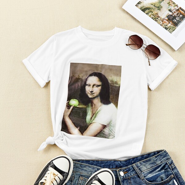 

Figure Graphic Short Sleeve Tee, White