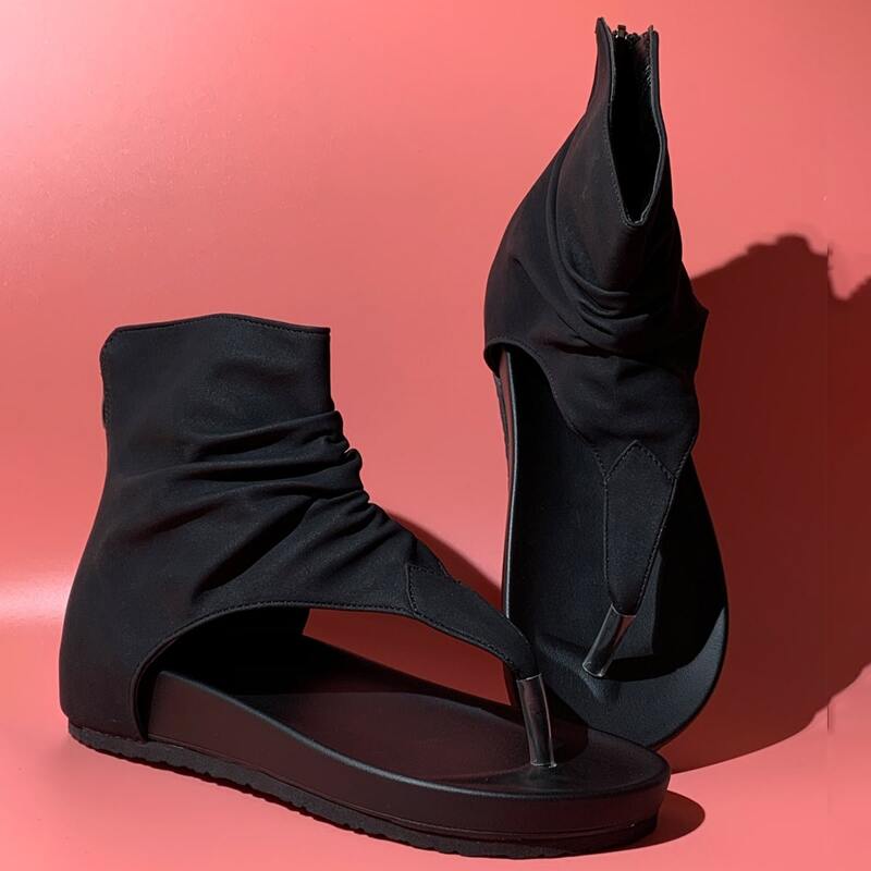 

Toe Post High Top Sandals, Black