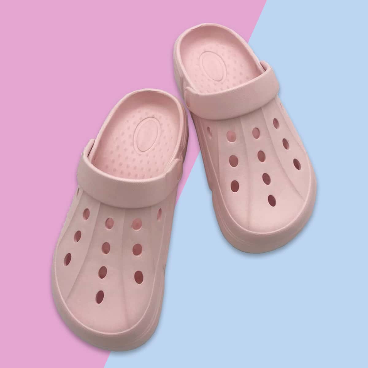 

Hollow Out Two Way Wear Sliders, Pink