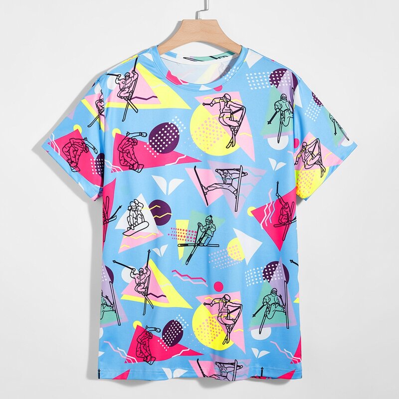 

Guys Geo & Figure Graphic Tee, Multicolor