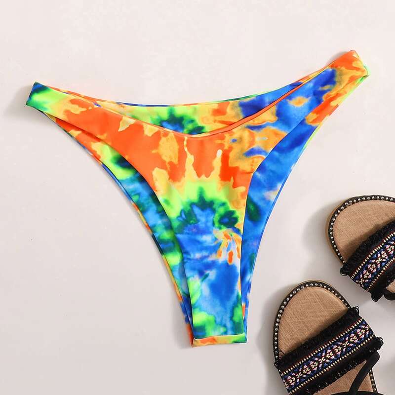 

Tie Dye High Cut Bikini Panty, Multicolor